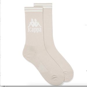 Kappa tan sporty ribbed logo socks NWT